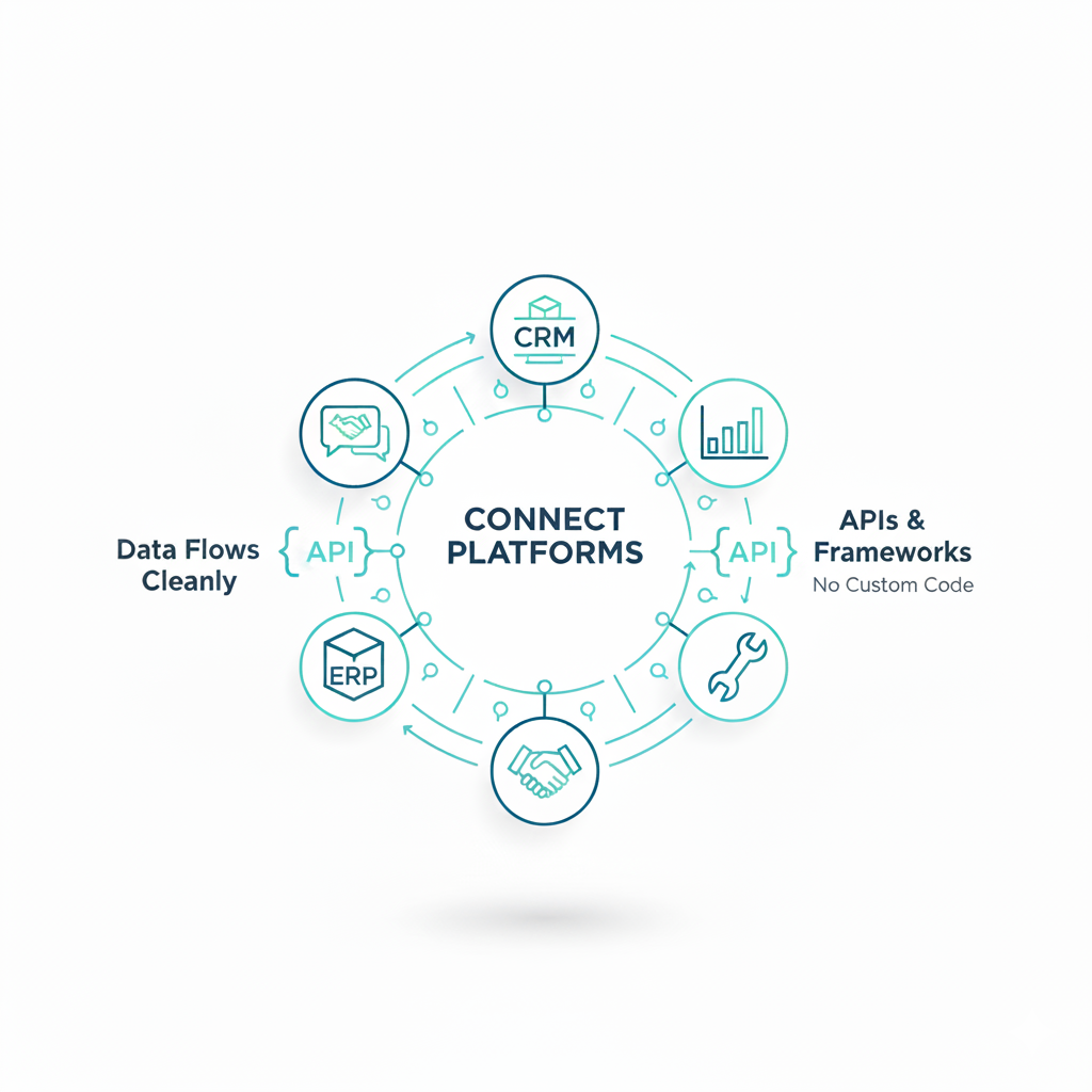 Connect platforms without custom code